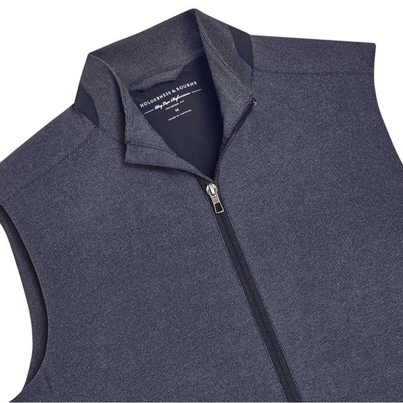 NWT HOLDERNESS & BOURNE Faulkner Vest in Navy -  Large - Picture 4 of 7